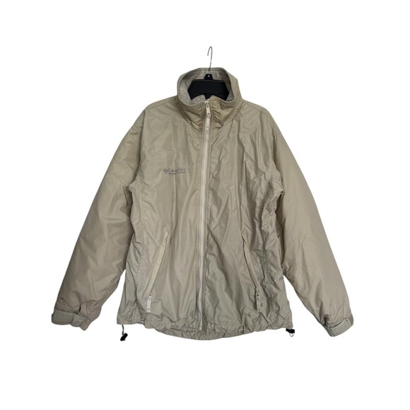 Columbia Women’s‎ Beige Lined Heavy Waterproof Outdoor Jacket Small - Picture 1 of 10